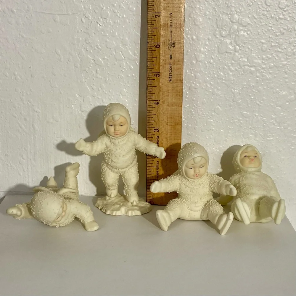Vintage Dept 56 Snowbabies “All Fall Down” #7984-7 Set of 4 Figurines